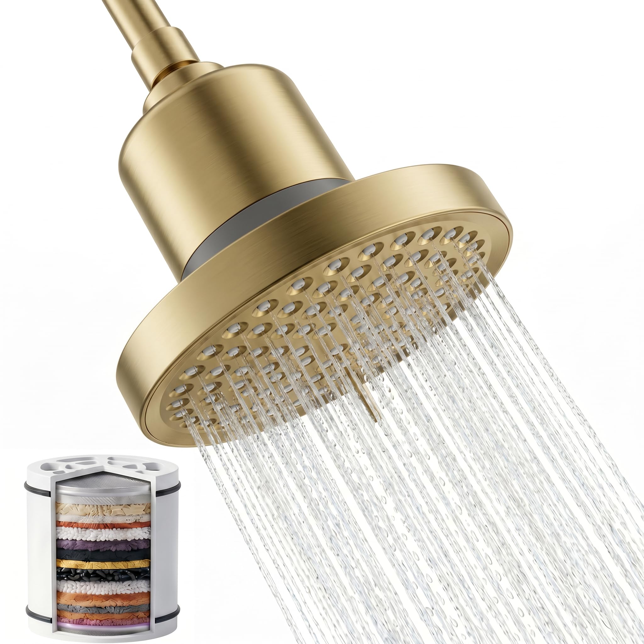 WCQQ Filtered ShowerHead | Filtered Showerhead - Removes 99